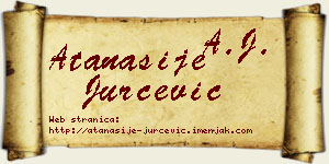 Atanasije Jurčević vizit kartica